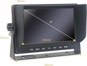 Expert PRO Monitor Heavy Duty 7 cali 4-PIN SPLIT 2 kanałowy z DVR 6