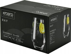 Krosno Wysokie szklanki Ray KROSNO 6x 450ml do napojów 4
