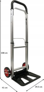 kontrast Wózek transportowy WT001 magazynowy składany 108x41cm aluminiowy 3