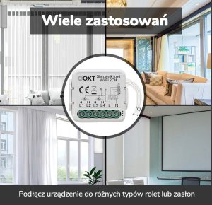 OXT MODUŁ MINI STEROWNIK 2 ROLETY WIFI TUYA 2