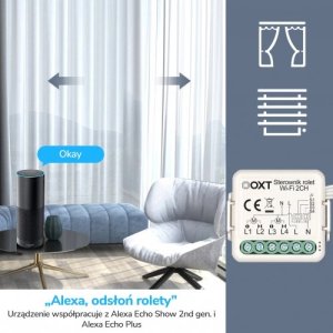 OXT MODUŁ MINI STEROWNIK 2 ROLETY WIFI TUYA 4