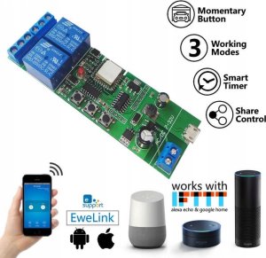 Sonoff SONOFF 2CH DC 5-32V WIFI+RF BEZNAPIĘCIOWY OBUDOWA 5