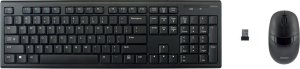 Klawiatura + mysz Deltaco Belaidė klaviatūra ir pelė, 105 Keys, LT/EN išdėstymas, 2.4GHz USB Nano Receiver, Juodas TB-114-LT 1