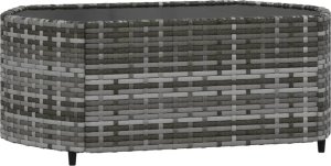 vidaXL 3-cz. zestaw wypoczynkowy do ogrodu, poduszki, szary rattan PE 7