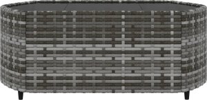 vidaXL 3-cz. zestaw wypoczynkowy do ogrodu, poduszki, szary rattan PE 8