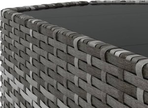 vidaXL 3-cz. zestaw wypoczynkowy do ogrodu, poduszki, szary rattan PE 9