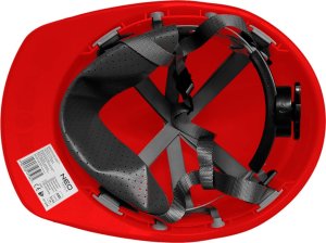Neo Kask przemysłowy z paskiem podbródkowym (czerwony) 8