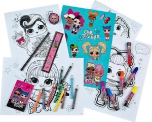 CS ENTERTAINMENT GROUP Zestaw Przyborów Szkolnych Z Kolorowankami  35 El. Lol Surprise 3