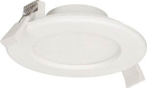 Orno EURUS LED 9W, oprawa typu downlight, podtynkowa, okrągła, 530lm, 3000K, biała, wbudowany zasilacz LED 1