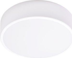 Lampa sufitowa Orno OVO plafon 2xE27, 2x24W, biała stal, klosz szklany matowy, IP20, ? 300 1