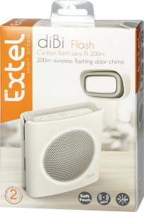 Orno Dzwonek bezprzewodowy, bateryjny EXTEL diBi Flash Soft, biały 3