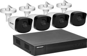 Rejestrator Orno HIKVISION IPKIT-B4-4CH zestaw monitoringu z 4 tubowymi kamerami IP HIKVISION  IP-CAM-B140H oraz 4-kanałowym rejestratorem HIKVISION NVR-4CH, rozdzielczość 4Mpx, zasilanie PoE, doświetlenie IR, cyfrowa redukcja szumów, IP67 1