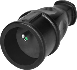 Orno Gniazdo warsztatowe 2P+Z z wygodnym chwytem, czarne 2