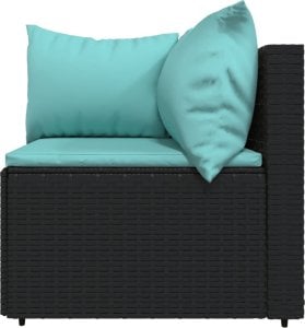 vidaXL 4-częściowy zestaw wypoczynkowy z poduszkami, polirattan 5