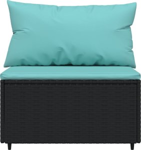 vidaXL 4-częściowy zestaw wypoczynkowy z poduszkami, polirattan 7