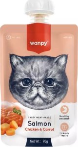 Wanpy Wanpy Pasta Dla Kota Łosoś Warzywa 90g 1