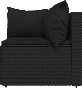 vidaXL 4-częściowy zestaw wypoczynkowy z poduszkami, polirattan 5