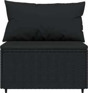 vidaXL 4-częściowy zestaw wypoczynkowy z poduszkami, polirattan 7