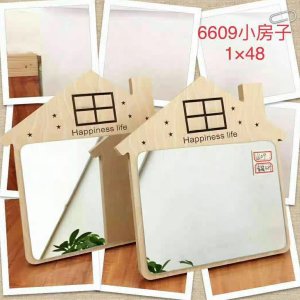 myHomelife Lustro lusterko drewniane domek Hapiness life 3