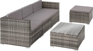 Tectake Zestaw wypoczynkowy Lignano - szary 3