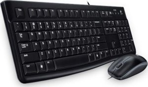 Klawiatura Logitech Logitech Desktop MK120 klawiatura Dołączona myszka USB Grecki Czarny 1