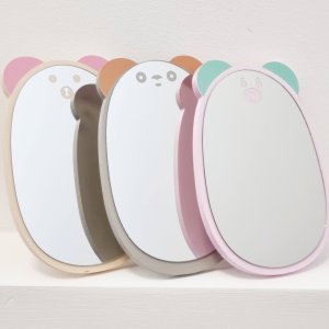 myHomelife Lusterko drewniane na nóżkach stojące miś 6