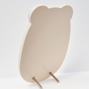 myHomelife Lusterko drewniane na nóżkach stojące miś 3