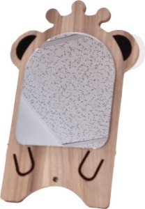 myHomelife Lustro lusterko drewniane miś panda w koronie 2