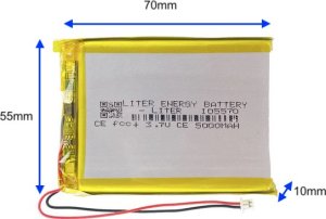 Liter Energy Battery Bateria Akumulator Li-Poly 5000mAh 3.7V JST 105570 2