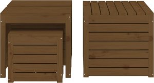Skrzynia ogrodowa vidaXL 4-cz. zestaw skrzyń ogrodowych, miodowy brąz, drewno sosnowe 6