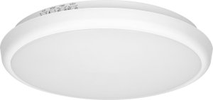 Lampa sufitowa Orno CERS LED 16W, plafon z mikrofalowym czujnikiem ruchu, 1300lm, IP65, 4000K, poliwęglan mleczny, biały, funkcja przyciemnienia 1