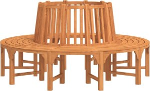 vidaXL Okrągła ławka pod drzewo, 208 cm, lite drewno eukaliptusowe 2