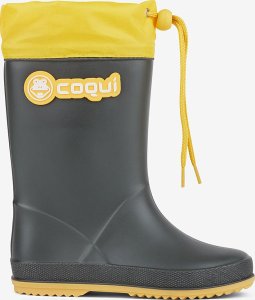 Coqui Coqui RAINY COLLAR dziecięce kalosze 8509-100-2412 ANTRACIT/YELLOW 35 1