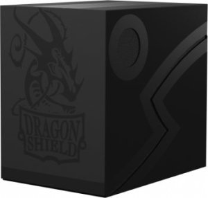 Dragon Shield Pudełko na karty talię Pokemon Commander MtG Magic Dragon Shield czarne Double Deck Shell Shadow Black 1
