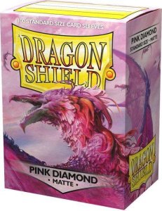 Dragon Shield Koszulki PREMIUM na karty talię Pokemon MtG Magic MATOWE Dragon Shield Sleeves protektory Pink Diamond (100 sztuk) 1