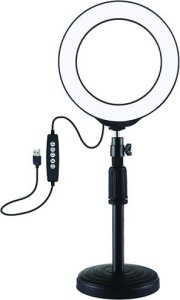 Lampa pierścieniowa Puluz LED žiedinė lempa 16cm, su stovu iki 33cm, USB, RGBW 1