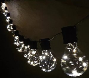 Ansult Girlanda solarna balkonowa 15 ciepłych żarówek sznur 2,8m drucik led Girlanda solarna balkonowa 15 ciepłych żarówek sznur 2,8m drucik led 11