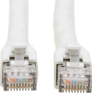 Eaton Tripp Lite Series Cat8 25G/40G Certified Snagless Shielded S/FTP Ethernet Cable (RJ45 M/M), PoE, biały, 25 ft. (7.62 m) - Kabel do patch panelu - RJ-45 (M) zu RJ-45 (M) - 7.62 m - S/FTP - CAT 8 - bez zaczepu, solidny 3