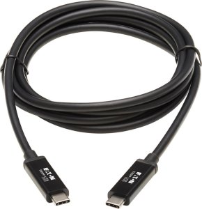 Kabel USB Eaton Tripp Lite Thunderbolt 3 Cable 40 Gbps Active 5A 100W PD 4K USB C M/M 2M Black - USB-Kabel - 24 pin USB-C (M) zu 24 pin USB-C (M) - Thunderbolt 3 - 5 A - 2 m - 4K Unterstutzung, aktiv, USB-Stromversorgung (5A, 100 W) - Schwarz 2