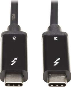 Kabel USB Eaton Tripp Lite Thunderbolt 3 Cable 40 Gbps Active 5A 100W PD 4K USB C M/M 2M Black - USB-Kabel - 24 pin USB-C (M) zu 24 pin USB-C (M) - Thunderbolt 3 - 5 A - 2 m - 4K Unterstutzung, aktiv, USB-Stromversorgung (5A, 100 W) - Schwarz 5