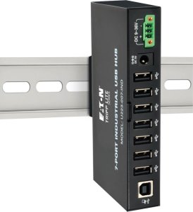 HUB USB Eaton Eaton Tripp Lite series 7-Port Rugged Industrial USB 2.0 Hi-Speed Hub w 15KV ESD Immunity Metal Mountable - Hub - 7 x USB 2.0 - an DIN-Schiene montierbar, wandmontierbar 2