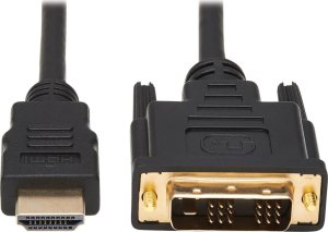 Kabel Eaton Eaton Tripp Lite Series Safe-IT HDMI to DVI-D Single-Link Antibacterial Adapter Cable (M/M), 1080p 60 Hz, Black, 6 ft. (1.8 m) - Adapterkabel - Single Link - HDMI mannlich zu DVI-D mannlich - 1.8 m - Doppelisolierung - Schwarz - geformt 1