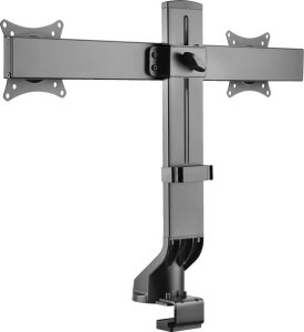 Eaton Tripp Lite Dual-Display Monitor Arm with Desk Clamp and Grommet - Height Adjustable, 17" to 27" Monitors - Befestigungskit - fur 2 LCD-Displays - Stahl - Schwarz - Bildschirmgrosse: 43.2-68.6 cm (17"-27") - Klemmmontage, Tulle, Tischmontage 2