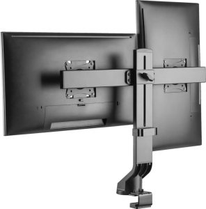 Eaton Tripp Lite Dual-Display Monitor Arm with Desk Clamp and Grommet - Height Adjustable, 17" to 27" Monitors - Befestigungskit - fur 2 LCD-Displays - Stahl - Schwarz - Bildschirmgrosse: 43.2-68.6 cm (17"-27") - Klemmmontage, Tulle, Tischmontage 4