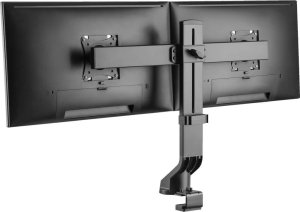 Eaton Tripp Lite Dual-Display Monitor Arm with Desk Clamp and Grommet - Height Adjustable, 17" to 27" Monitors - Befestigungskit - fur 2 LCD-Displays - Stahl - Schwarz - Bildschirmgrosse: 43.2-68.6 cm (17"-27") - Klemmmontage, Tulle, Tischmontage 10