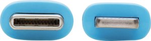 Kabel USB Eaton Eaton Tripp Lite Series Safe-IT USB-C to Lightning Sync/Charge Antibacterial Cable, Ultra Flexible, MFi Certified - USB 2.0 (M/M), Light Blue, 3 ft. (0.91 m) - Lightning-Kabel - 24 pin USB-C mannlich zu Lightning mannlich - 91 cm - Hellbla 3