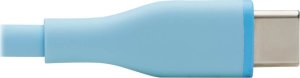 Kabel USB Eaton Eaton Tripp Lite Series Safe-IT USB-C to Lightning Sync/Charge Antibacterial Cable, Ultra Flexible, MFi Certified - USB 2.0 (M/M), Light Blue, 3 ft. (0.91 m) - Lightning-Kabel - 24 pin USB-C mannlich zu Lightning mannlich - 91 cm - Hellbla 7