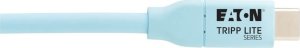 Kabel USB Eaton Tripp Lite Safe-IT USB-C Cable (M/M), Antibacterial, Ultra Flexible, 240W PD Charging, Light Blue, 6 ft. (1.8 m) - USB-Kabel - 24 pin USB-C (M) zu 24 pin USB-C (M) - Thunderbolt 3 / USB 2.0 - 5 A - 1.8 m - geformt, unterstutzt bis zu 240 W 3