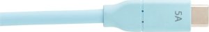 Kabel USB Eaton Tripp Lite Safe-IT USB-C Cable (M/M), Antibacterial, Ultra Flexible, 240W PD Charging, Light Blue, 6 ft. (1.8 m) - USB-Kabel - 24 pin USB-C (M) zu 24 pin USB-C (M) - Thunderbolt 3 / USB 2.0 - 5 A - 1.8 m - geformt, unterstutzt bis zu 240 W 4