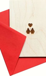 POSTWOOD Pocztówka na Walentynki z pingwinami 1